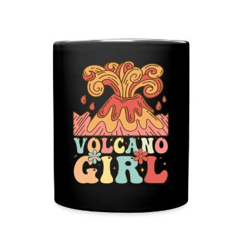 Groovy Volcanoes Female Volcano Lover Geolo - Full Colour Mug - black - Front