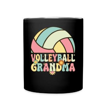 Joueur de volley-ball groovy - Mug uni - noir - Devant
