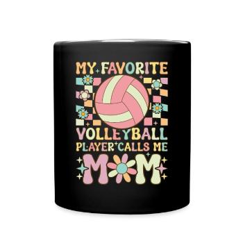 Volleyball Mom - Full Colour Mug - black - Front