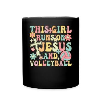 Volleyball Girls - Full Colour Mug - black - Front