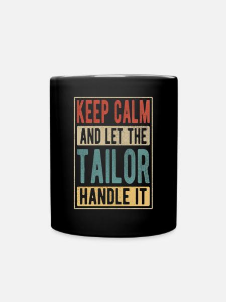 Tailor Retro Geschenk - Tasse einfarbig - Schwarz