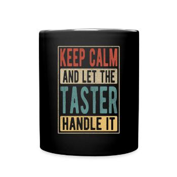 Probier-Retro-Geschenk - Tasse einfarbig - Schwarz - Vorne