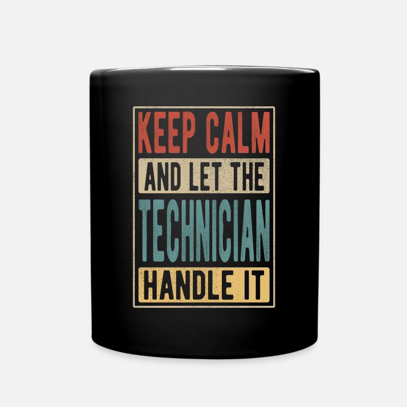 Techniker Retro Geschenk - Tasse einfarbig - Schwarz