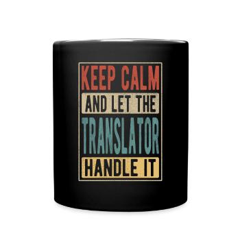 Translator Retro Gift - Full Colour Mug - black - Front