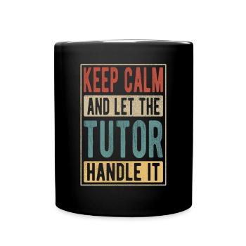 Tutor Retro Gift - Full Colour Mug - black - Front