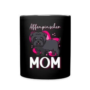 Affenpinscher Mom Monkey Terrier Dogs Gift - Full Colour Mug - black - Front