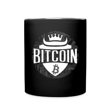 Bitcoin Coat of Arms Logo - Full Colour Mug - black - Front