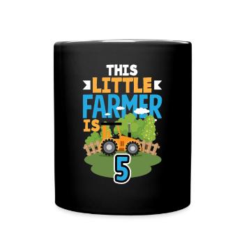 5e anniversaire tracteur 5 ans anniversaire chemise - Mug uni - noir - Devant