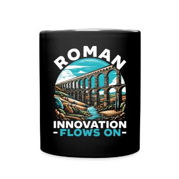 Römische Aquädukte Römische Ingenieurskunst Antikes Rom - Tasse einfarbig - Schwarz - Vorne