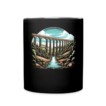 Roman Aqueducts Roman Engineering Ancient Rome - Full Colour Mug - black - Front