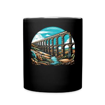 Roman Aqueducts Roman Engineering Ancient Rome - Full Colour Mug - black - Front
