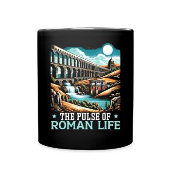 Aqueducs romains Ingénierie romaine Rome antique - Mug uni - noir - Devant