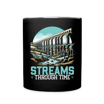 Aqueducs romains Ingénierie romaine Rome antique - Mug uni - noir - Devant