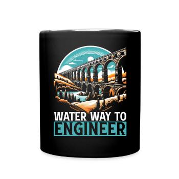 Aqueducs romains Ingénierie romaine Rome antique - Mug uni - noir - Devant