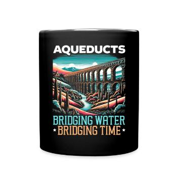 Aqueducs romains Ingénierie romaine Rome antique - Mug uni - noir - Devant