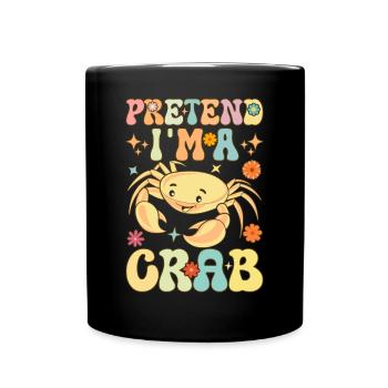 Groovy Crab Lovers Seafood Lovers - Full Colour Mug - black - Front