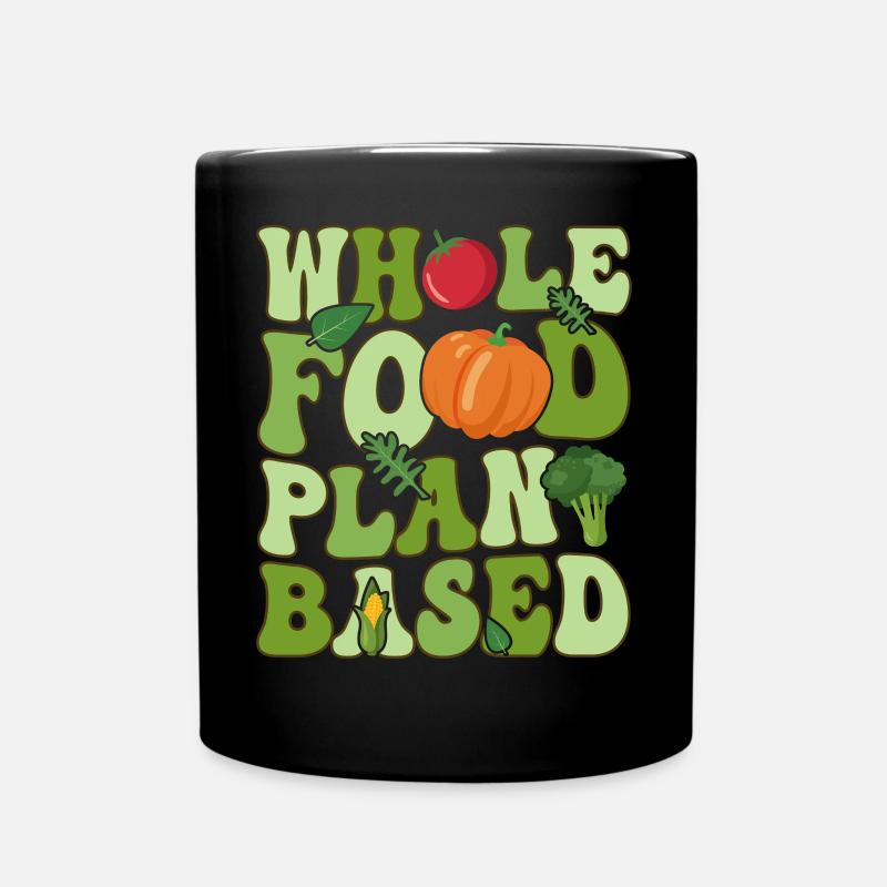 Groovy Vegan Veganism - Full Colour Mug - black