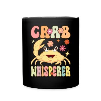 Groovy Crab Lovers Seafood Lovers - Full Colour Mug - black - Front