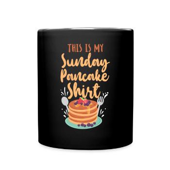 Les enfants amateurs de crêpes c’est mon - Mug uni - noir - Devant