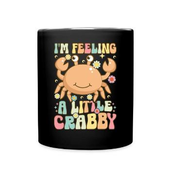 Groovy Crab Lovers Seafood Lovers - Full Colour Mug - black - Front