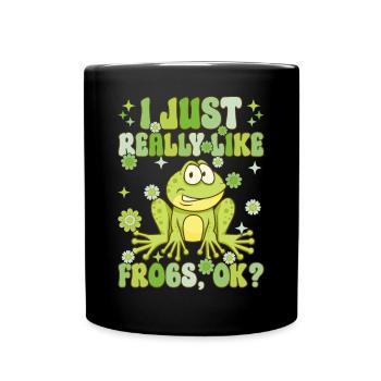 Groovy Frog Lovers - Tasse einfarbig - Schwarz - Vorne