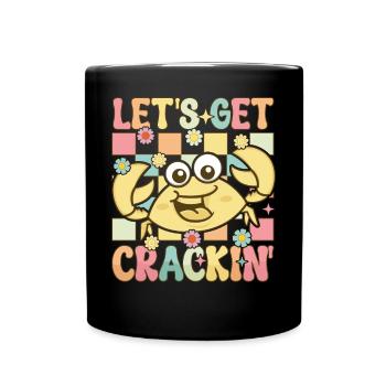Groovy Crab Lovers Seafood Lovers - Full Colour Mug - black - Front