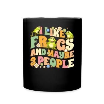 Groovy Frog Lovers - Tasse einfarbig - Schwarz - Vorne