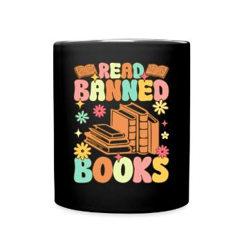 Groovy Book Reader - Full Colour Mug - black - Front