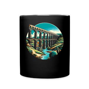 Roman Aqueducts Roman Engineering Ancient Rome - Full Colour Mug - black - Front