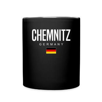 Chemnitz - Tasse einfarbig - Schwarz - Vorne
