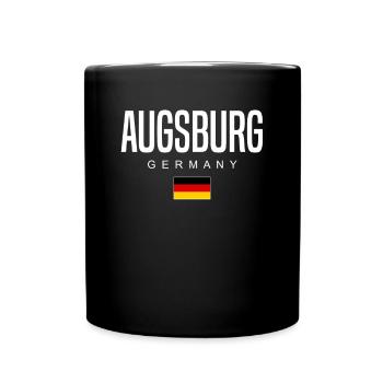 Augsburg - Tasse einfarbig - Schwarz - Vorne