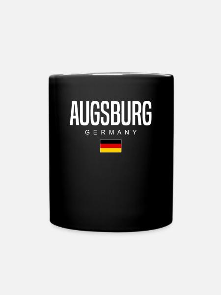 Augsburg - Tasse einfarbig - Schwarz