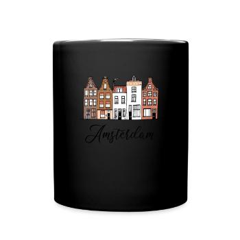Amsterdam Netherlands Dutch - Tasse einfarbig - Schwarz - Vorne