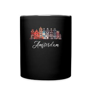 Amsterdam Netherlands Dutch - Tasse einfarbig - Schwarz - Vorne