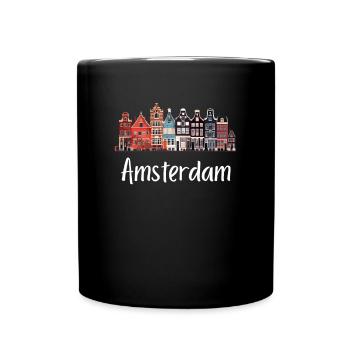 Amsterdam Netherlands Dutch - Tasse einfarbig - Schwarz - Vorne