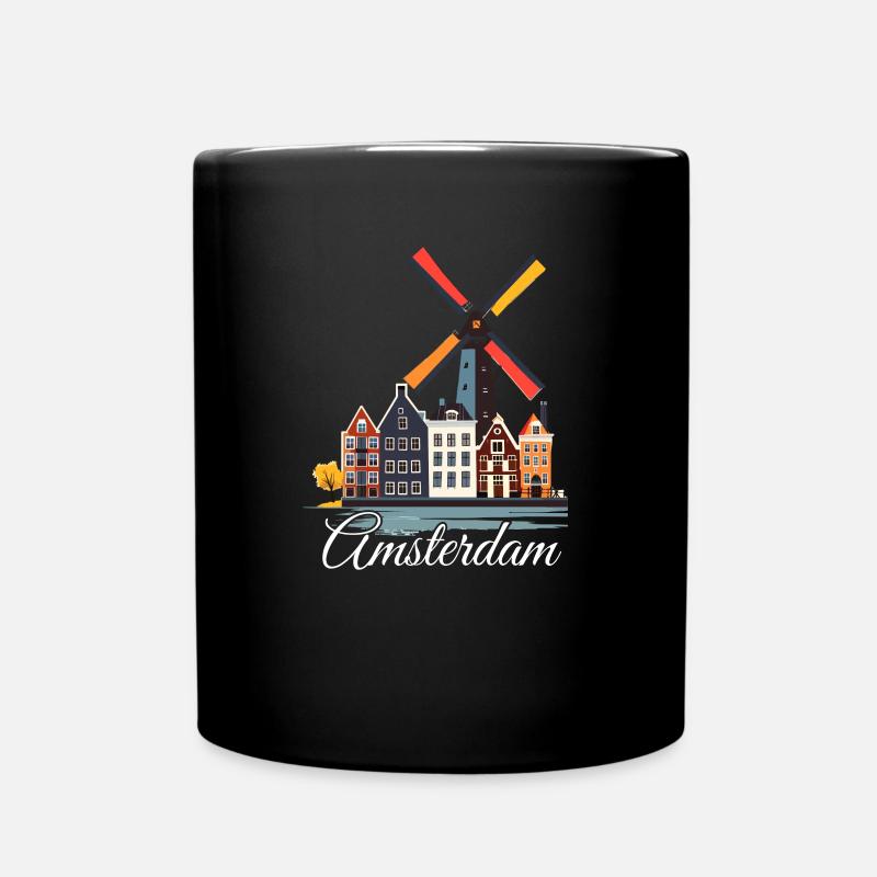 Amsterdam Netherlands Dutch - Tasse einfarbig - Schwarz