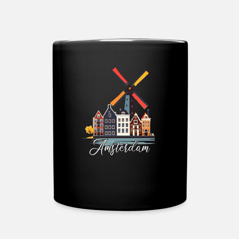 Amsterdam Pays-Bas Néerlandais - Mug uni - noir