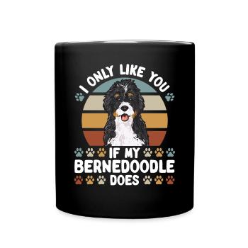 Bernedoodle Dog - Full Colour Mug - black - Front