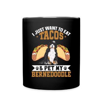 Bernedoodle Dog - Full Colour Mug - black - Front