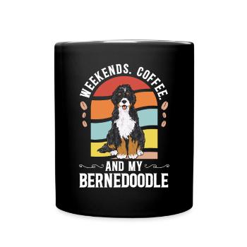 Bernedoodle Dog - Full Colour Mug - black - Front