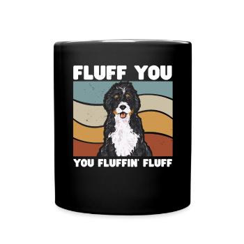 Bernedoodle Dog - Full Colour Mug - black - Front