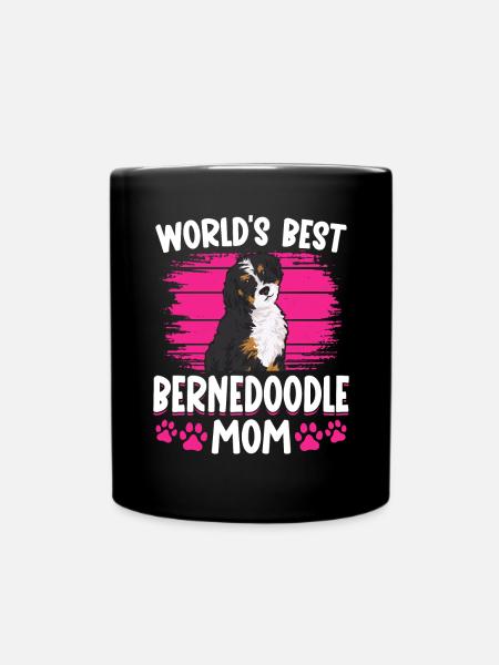 Bernedoodle Hund - Tasse einfarbig - Schwarz