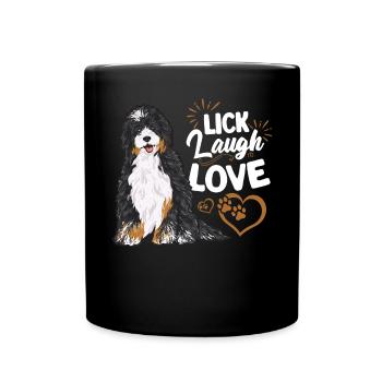 Bernedoodle Dog - Full Colour Mug - black - Front