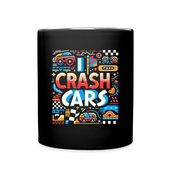 I Crash Cars 9 - Tasse einfarbig - Schwarz - Vorne
