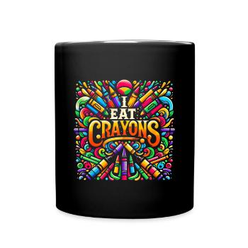 I Eat Crayons 23 - Full Colour Mug - black - Front