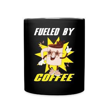 Alimenté par le café Kaffee Barista Espresso - Mug uni - noir - Devant
