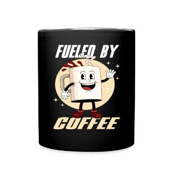 Alimenté par le café Kaffee Barista Espresso - Mug uni - noir - Devant