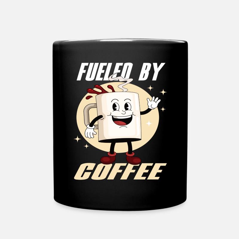 Fueled By Coffee Kaffee Barista Espresso - Tasse einfarbig - Schwarz