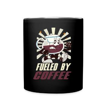Fueled By Coffee Kaffee Barista Espresso Kaffee - Full Colour Mug - black - Front