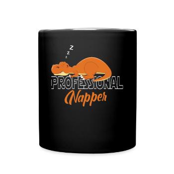 Professinonal Napper Dinosaurier Dino Trex Dino - Tasse einfarbig - Schwarz - Vorne